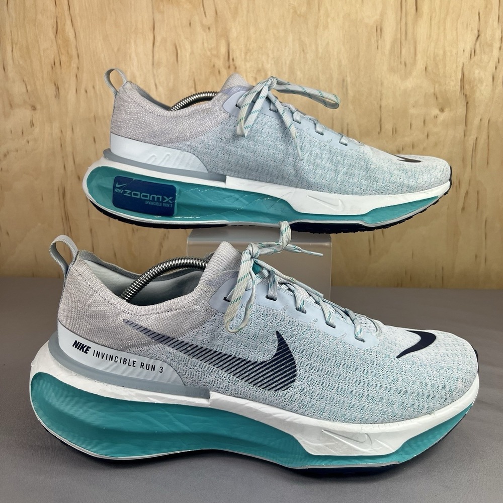 Nike ZoomX Invincible Run 3 Mens 12.5 Flyknit Blue Grey DR2615-407 Used